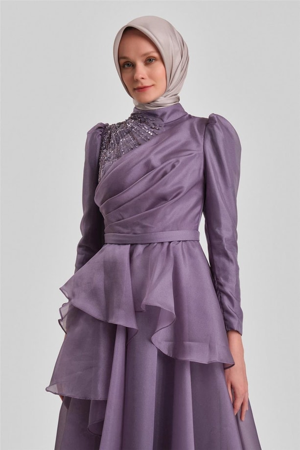 Armine Abiye Elbise 23YD1902 Lavanta