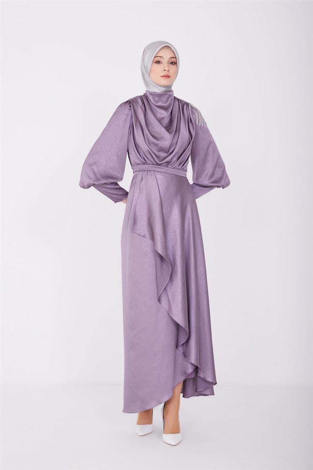  Armine Abiye Elbise 23YD1905 Lila