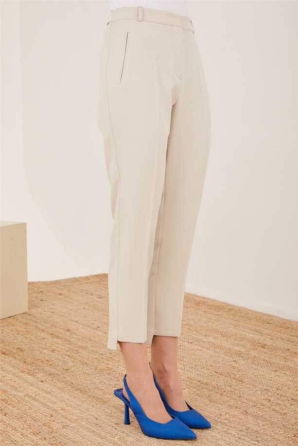 Armine Çift Filetolu Pantolon 23Y2435 Taş