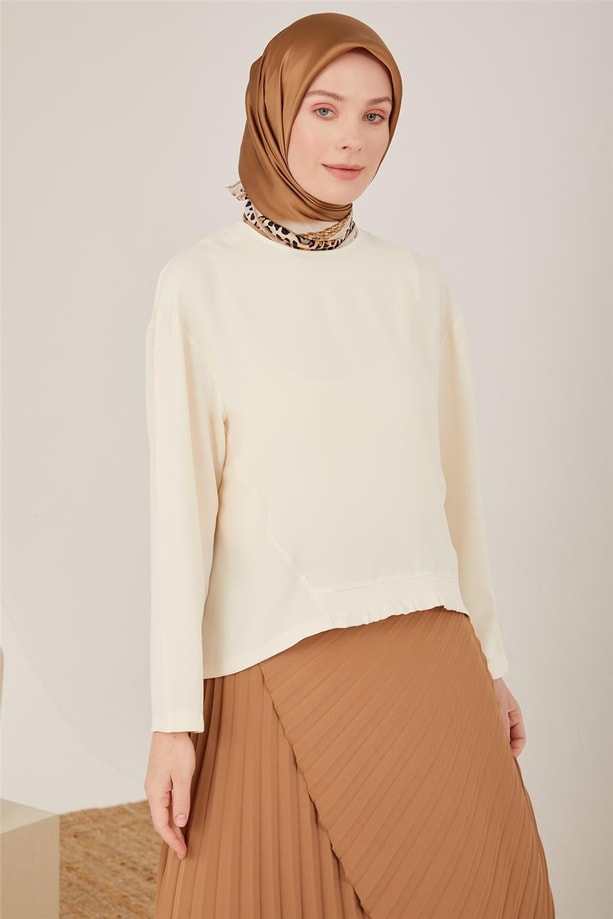 Armine Önü Ribana Detaylı Bluz 23Y3306 Aytaşı
