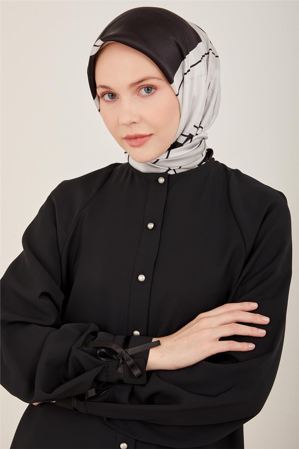 Armine Kolu Kurdeli Yarım Reglan Gömlek 23Y3334 Siyah