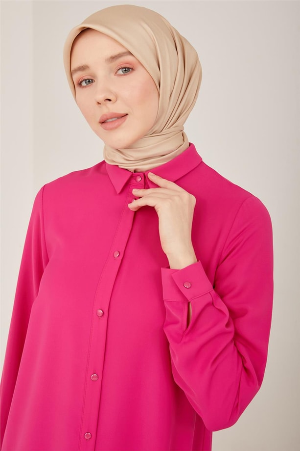 Armine Uzun Kollu Armine Logolu Tunik 21KH411 Orkide
