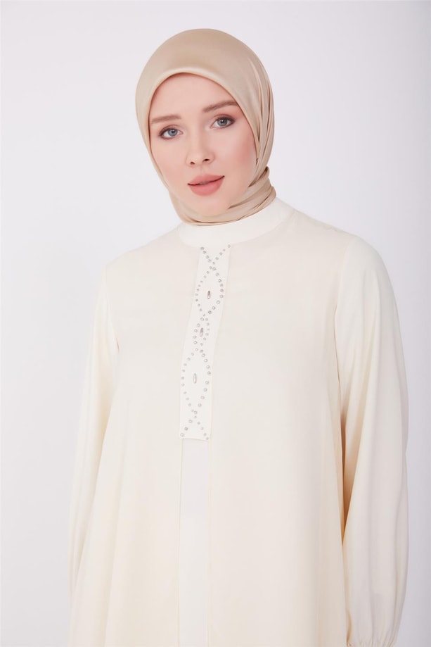 Armine Boncuklu ve Şifonlu Tunik 23Y4429 Aytaşı