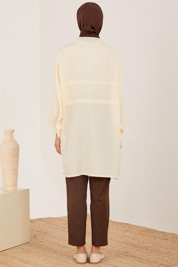 Armine Kimono Kollu Naturel Tunik 23Y4435 Aytaşı