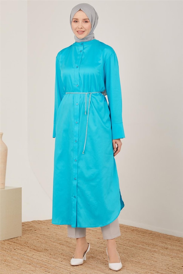 Armine Oversize Tunik Elbise 23Y4502 Aqua