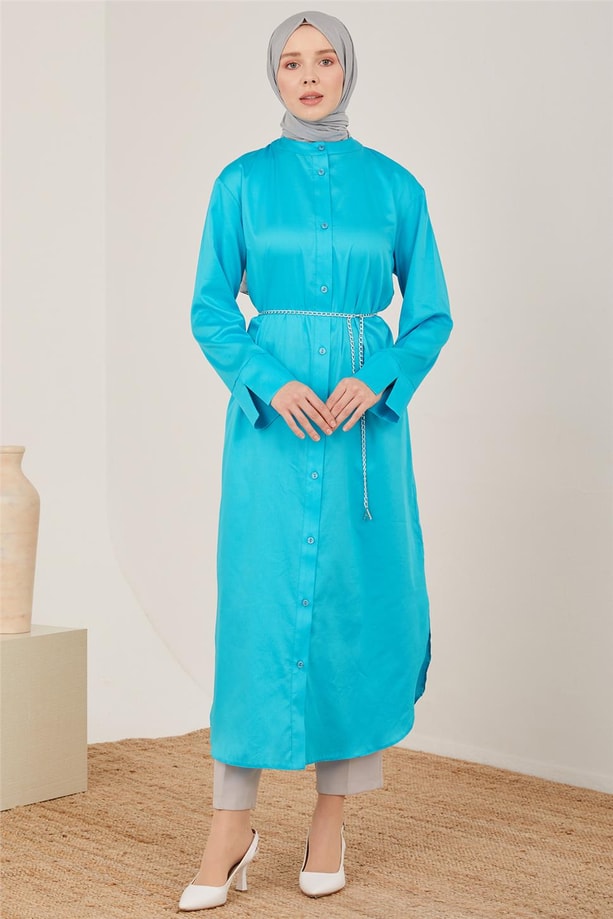 Armine Oversize Tunik Elbise 23Y4502 Aqua