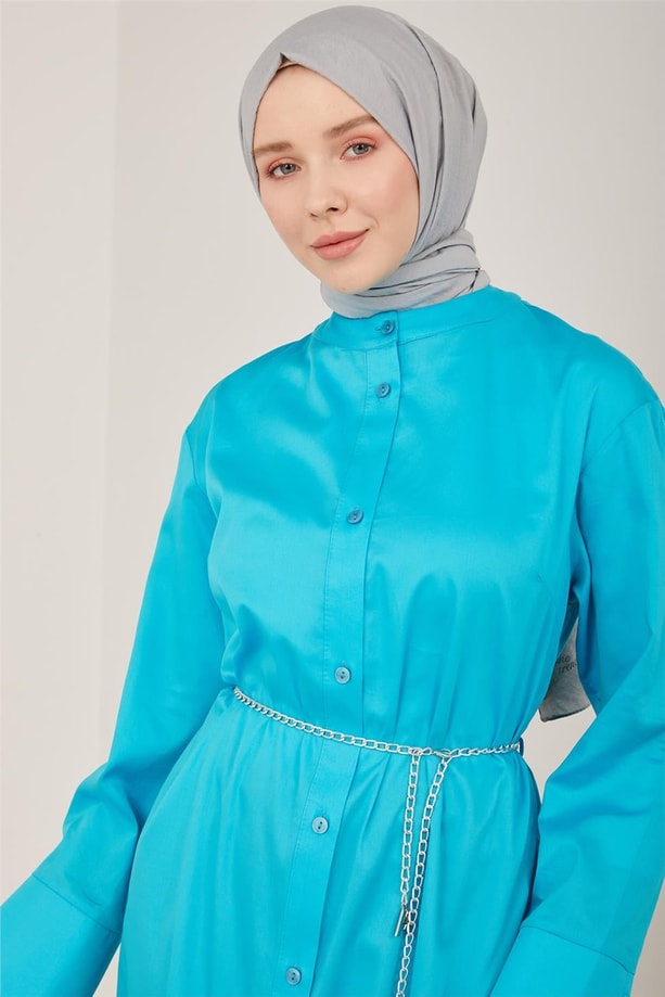 Armine Oversize Tunik Elbise 23Y4502 Aqua