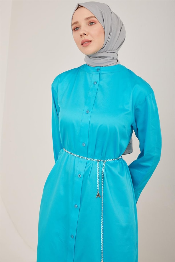 Armine Oversize Tunik Elbise 23Y4502 Aqua