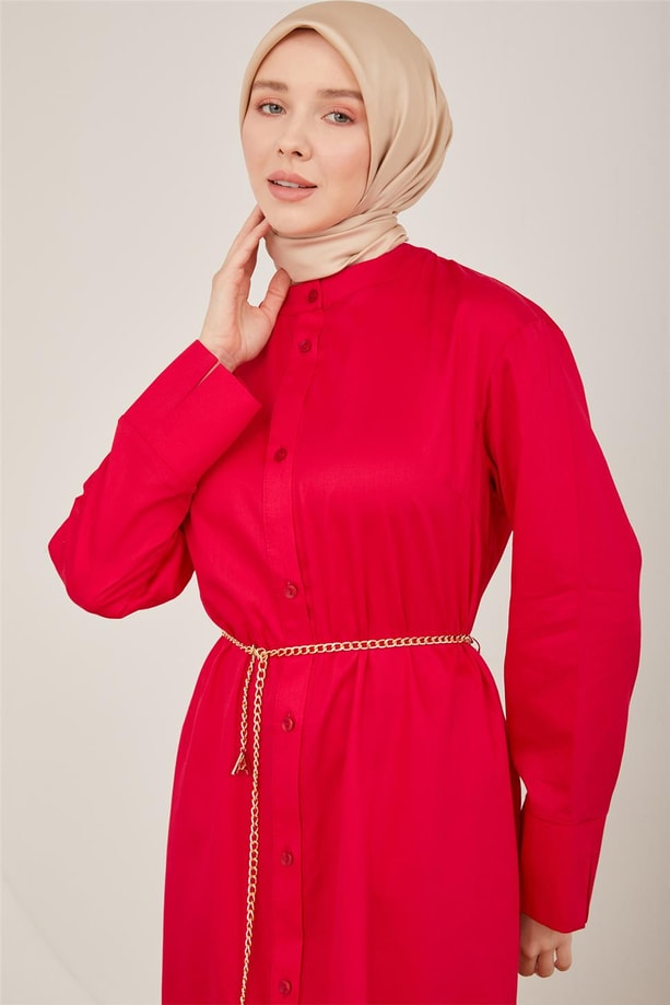 Armine Oversize Tunik Elbise 23Y4502 Kırmızı