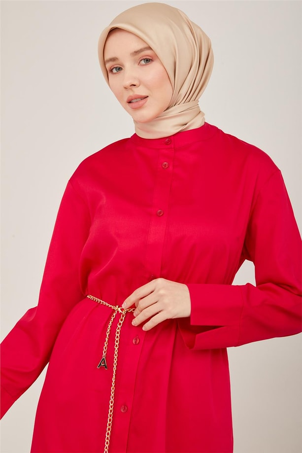 Armine Oversize Tunik Elbise 23Y4502 Kırmızı