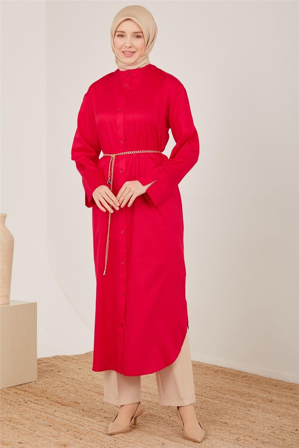 Armine Oversize Tunik Elbise 23Y4502 Kırmızı