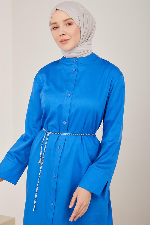 Armine Oversize Tunik Elbise 23Y4502 Kobalt