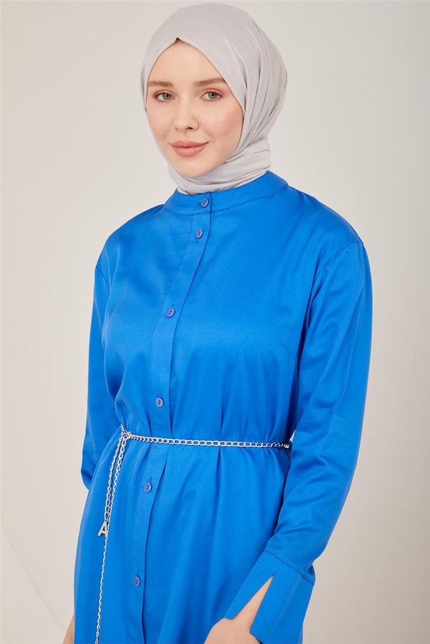 Armine Oversize Tunik Elbise 23Y4502 Kobalt