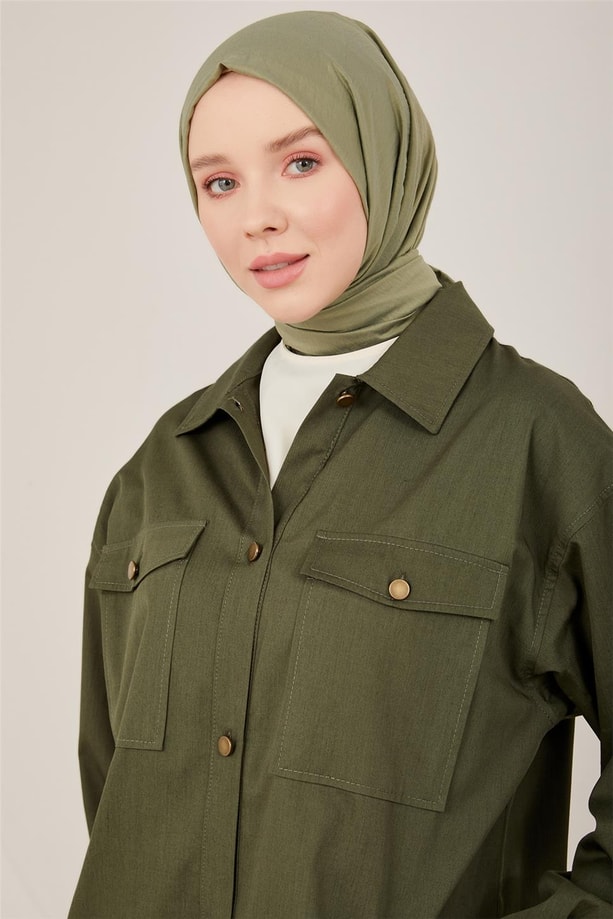 Armine Gabardin Ceket 23Y5803 Haki