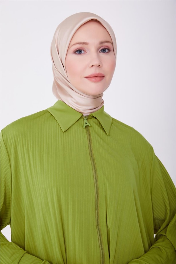 Armine Yarım Piliseli Fermuarlı Ceketli Sandy Takım 23Y6634 Fıstık