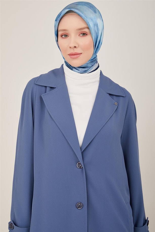 Armine Yeleği Ayrı Giyilebilir Pardesü 23Y8316 İndigo