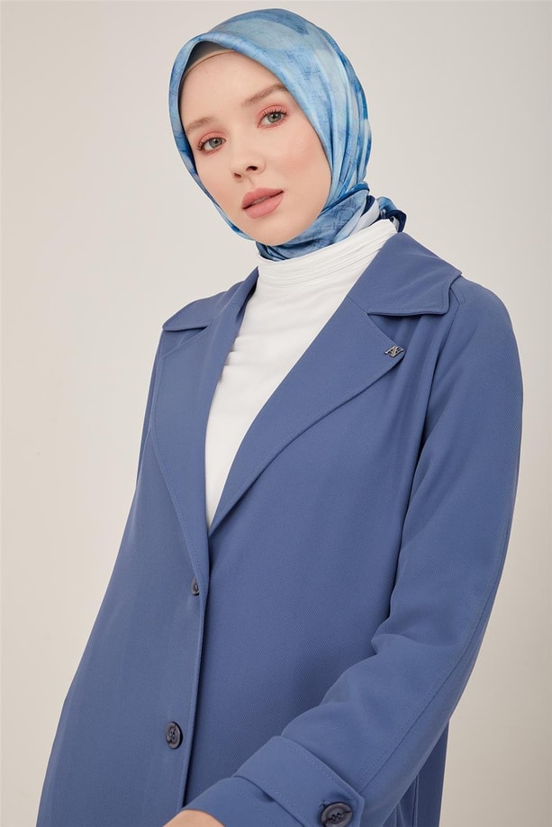 Armine Yeleği Ayrı Giyilebilir Pardesü 23Y8316 İndigo