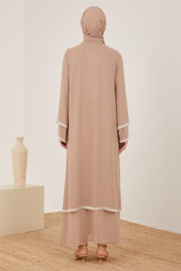 Armine Şık Abaya 23Y8400 Bej