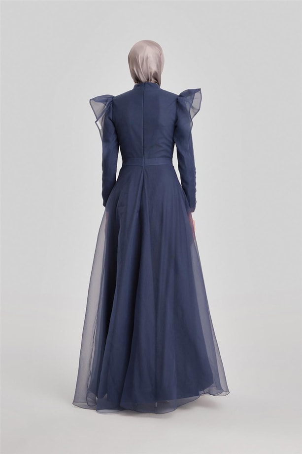 Armine Abiye Elbise 23YD8500 İndigo