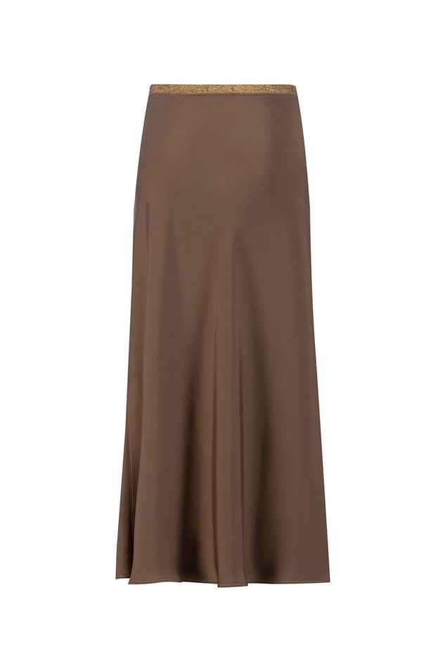 Armine Kloş Saten Etek 24K1714 Haki