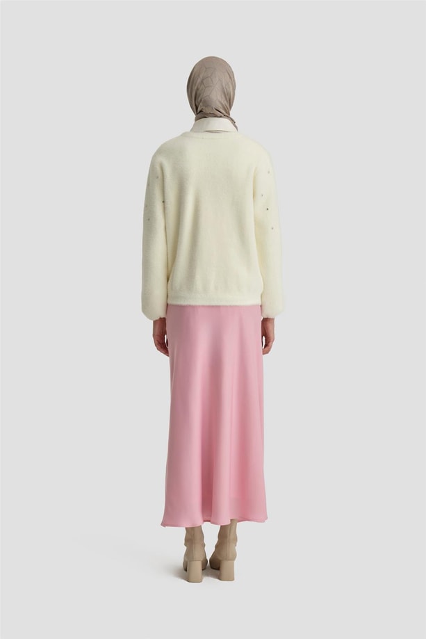 Armine Simli Lastikli Kloş Etek 24K1714 Pembe