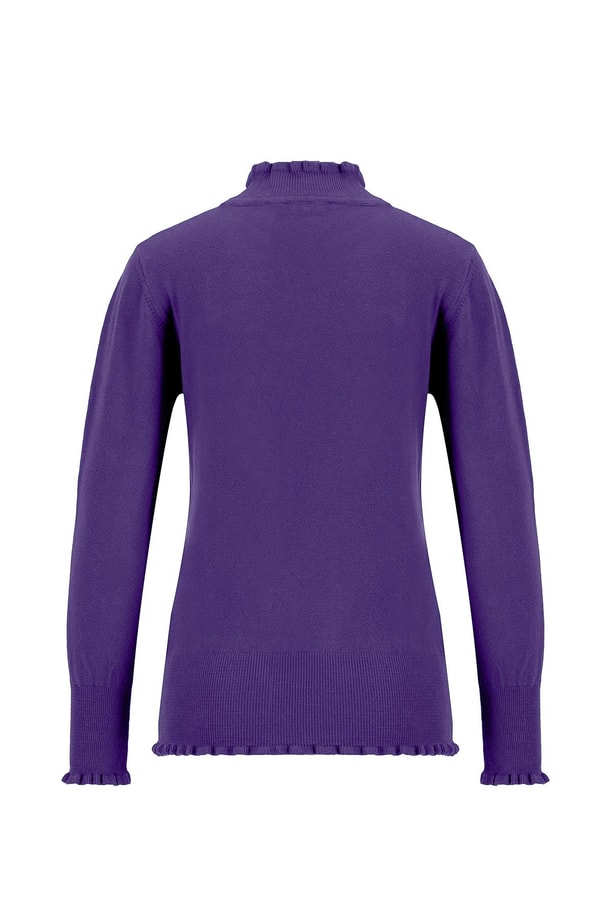Armine Ribana Detaylı Kazak 24Kd2000 Mor