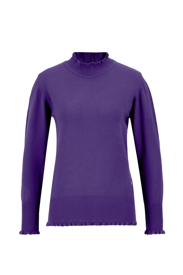 Armine Ribana Detaylı Kazak 24Kd2000 Mor