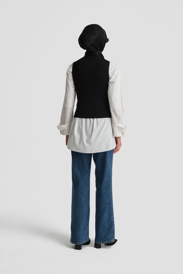 Armine Taşlı Triko 24KD2807 Siyah