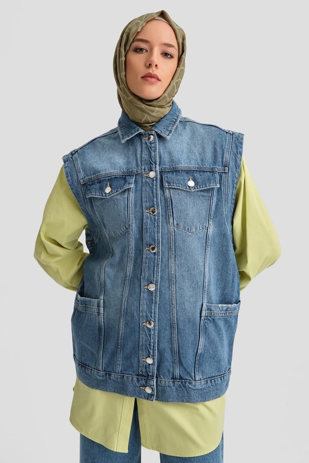 Armine Yelek 24KD3414 Açık Mavi
