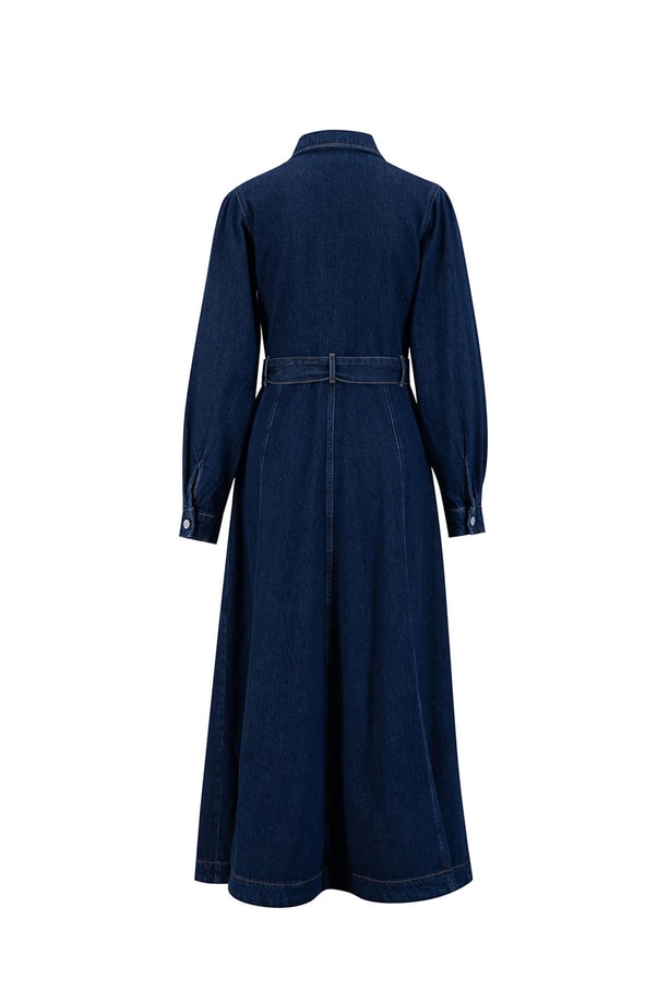 Armine Denim Elbise 24KD3415 Koyu Mavi