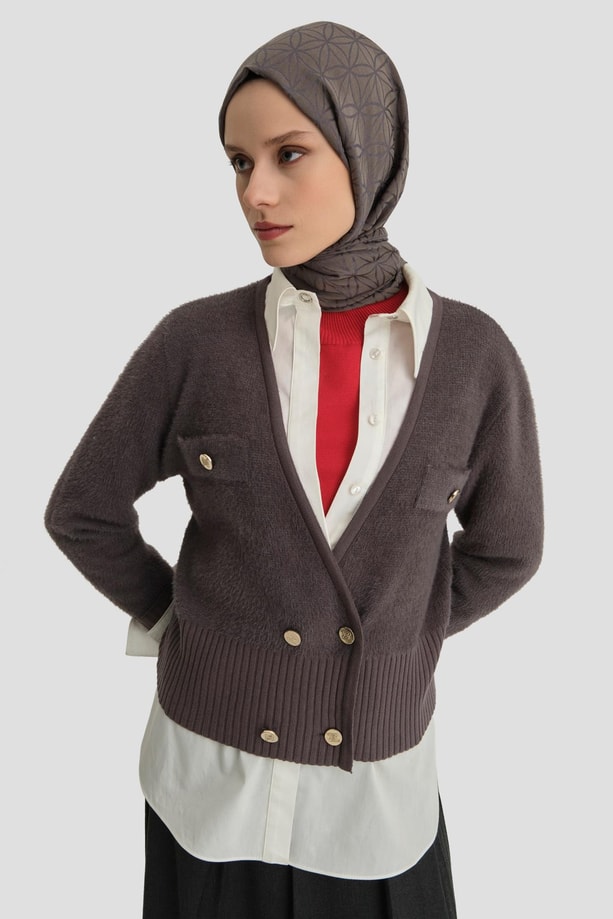 Armine Hırka 24KD4205 Antrasit