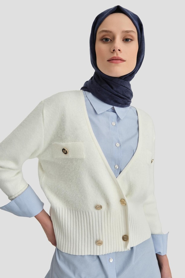 Armine Hırka 24KD4205 Ekru