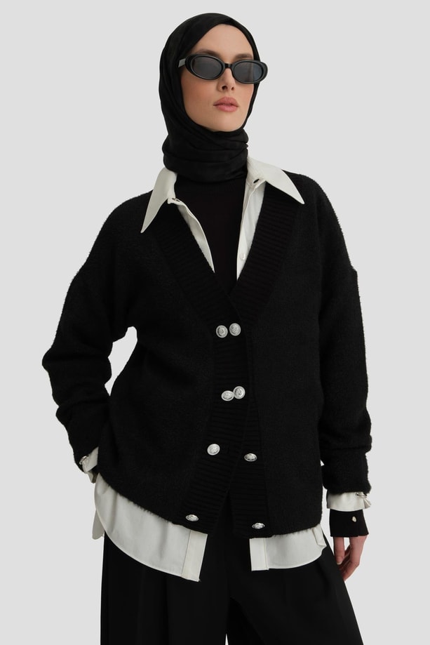 Armine Hırka 24Kd4211 Siyah