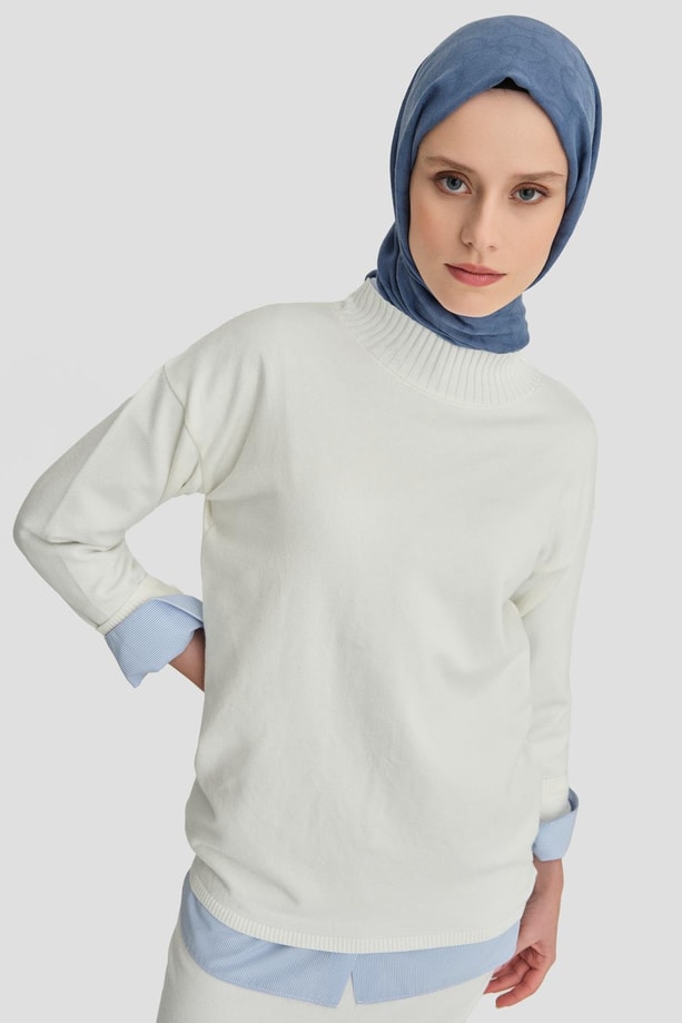 Armine Etkeli Takım 24KD4222 Ekru