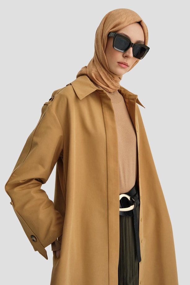Armine Apoletli Giy Çık 24K5610 Camel