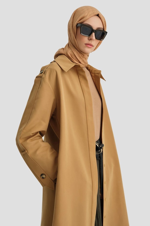 Armine Apoletli Giy Çık 24K5610 Camel