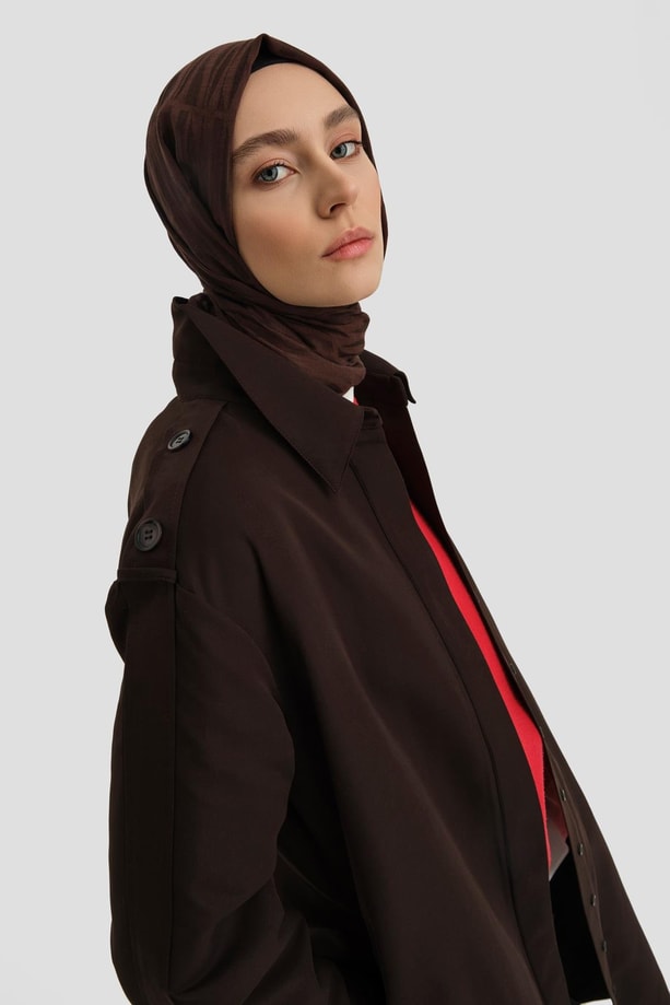 Armine Apoletli Giy Çık 24K5610 Acı Kahve