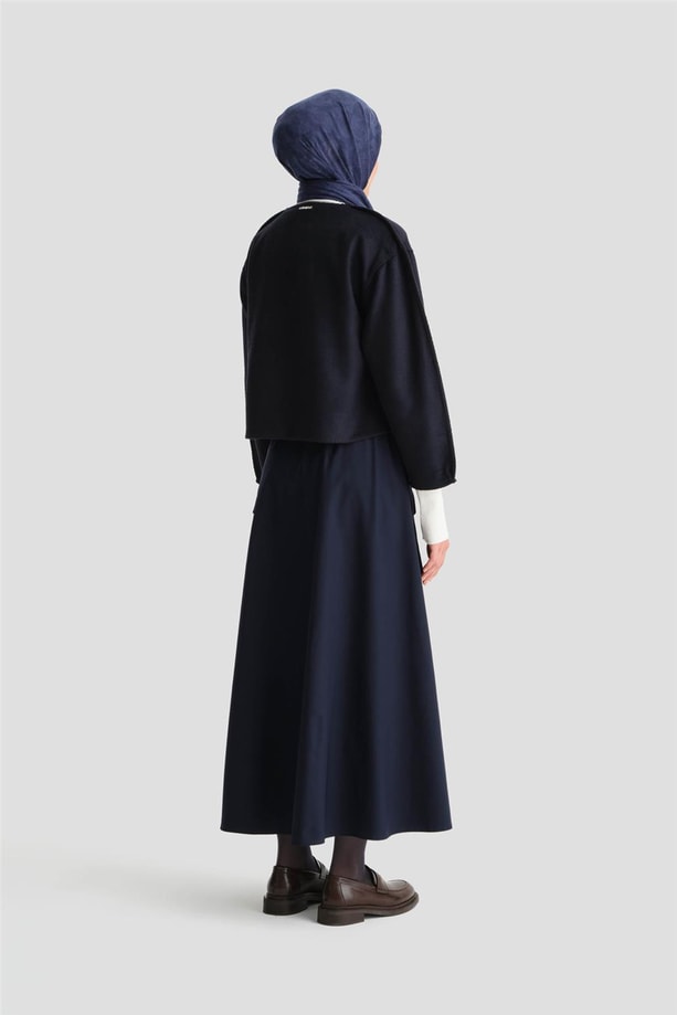 Armine Çoban Dikişli Hırka 24K5715 Lacivert
