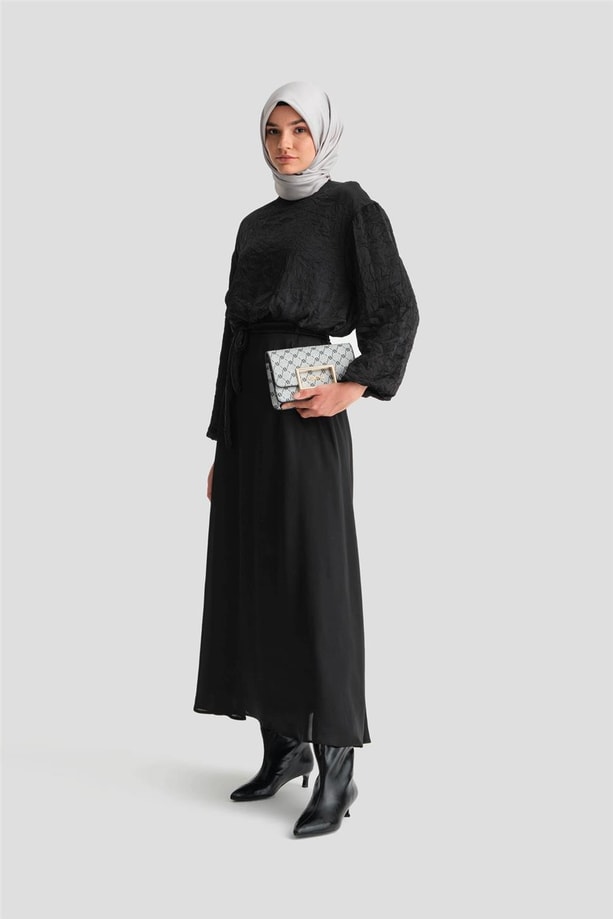 Armine Balon Bluzlu Takım 24K6919 Siyah