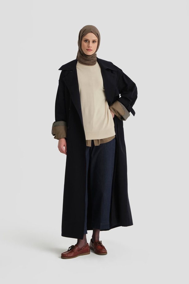 Armine Oversize Pardesü 24K8009 Lacivert