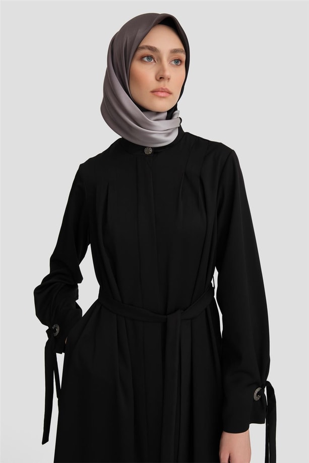 Armine Kurdeleli Ferace 24K8901 Siyah