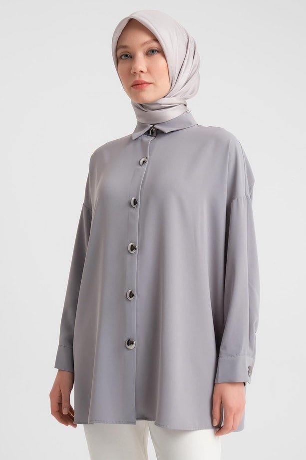 Armine Gömlek 24YD3000 Gri