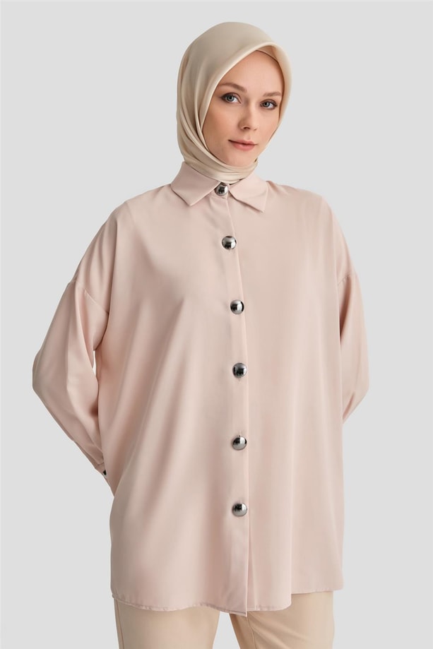 Armine Gömlek 24YD3000 Pudra