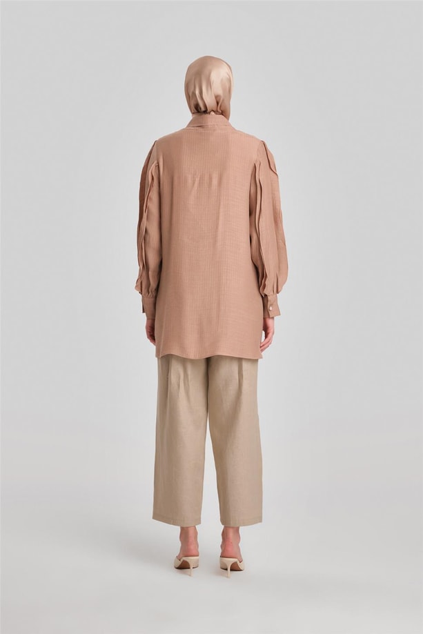 Armine Fırfırlı Tunik 24Y4032 Camel