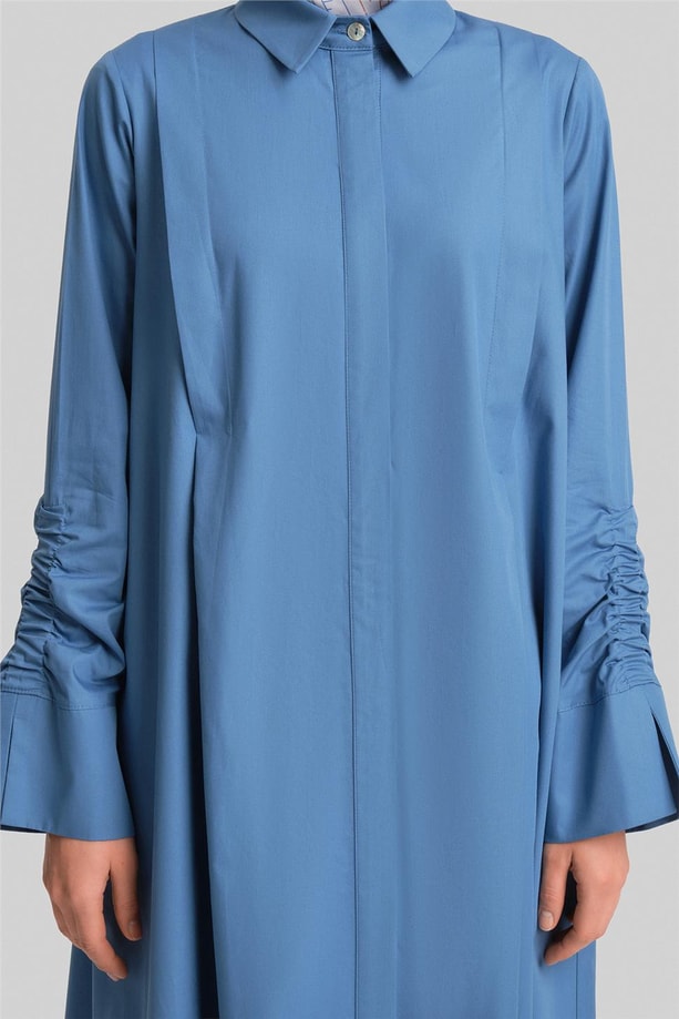 Armine Oversize Tunik Elbise 24Y4105 Sisli Mavi