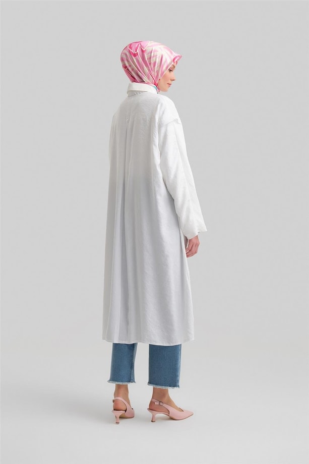 Armine Omuz Pileli Oversize Giy Çık 24Y5508 Beyaz