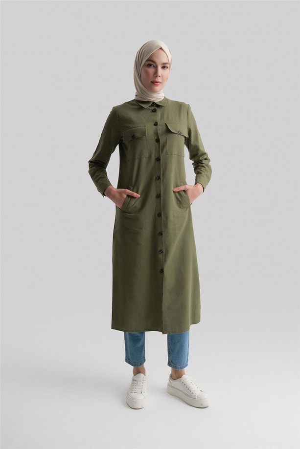 Armine Tunik Elbise 24YD6404 Haki
