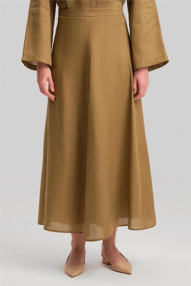 Armine Keten Etekli Takım 24Y6829 Camel