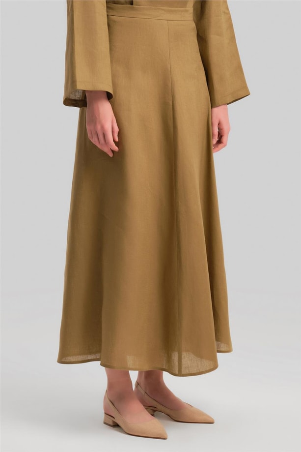 Armine Keten Etekli Takım 24Y6829 Camel