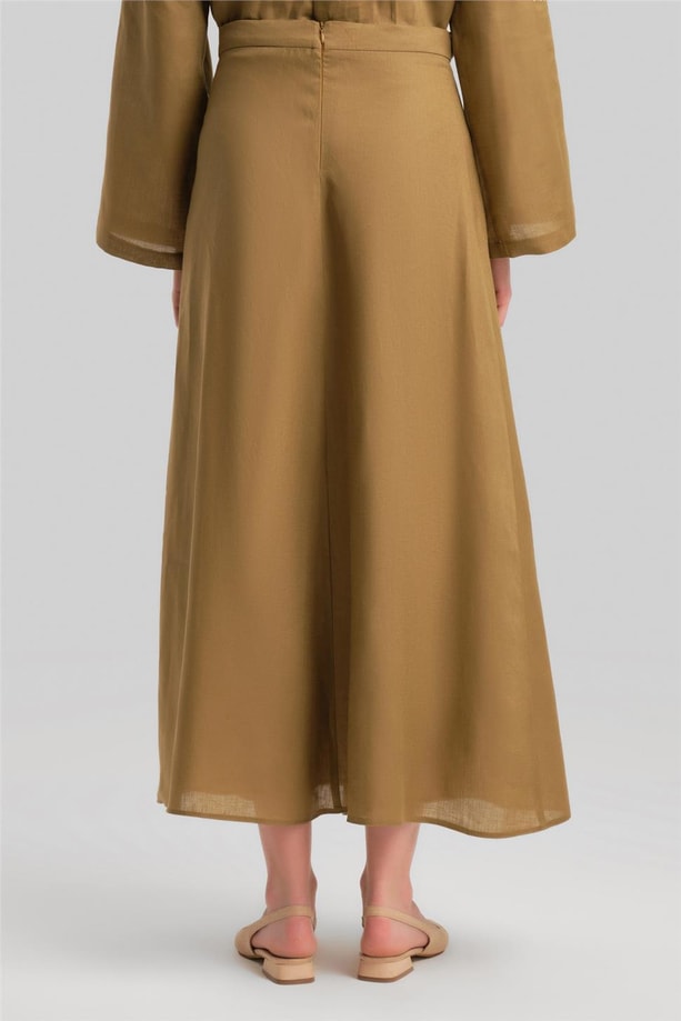 Armine Keten Etekli Takım 24Y6829 Camel